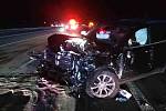 Dvě osobní auta se srazila v pátek večer na silnici 52 u Pohořelic.