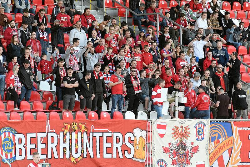 Fanoušci FC Zbrojovka Brno slavili vítězství 1:0 nad Prostějovem.