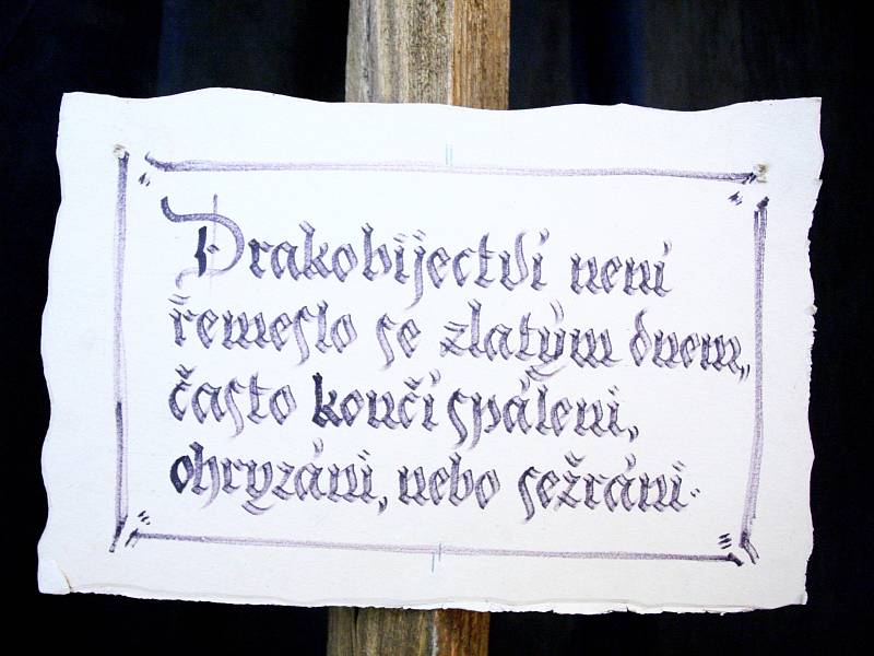 Výstava Draci a drakobijci na hradě Veveří.