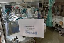 Pacienti s koronavirem v bohunické fakultní nemocnici v Brně. Ilustrační foto