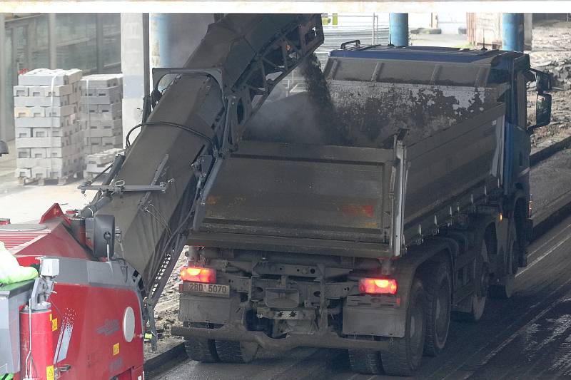 Lednové opravy brněnského autobusového nádraží na Zvonařce, které také mohou mít vliv na vyšší prašnost.