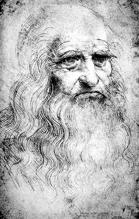 Leonardo da Vinci - dobová kresba.