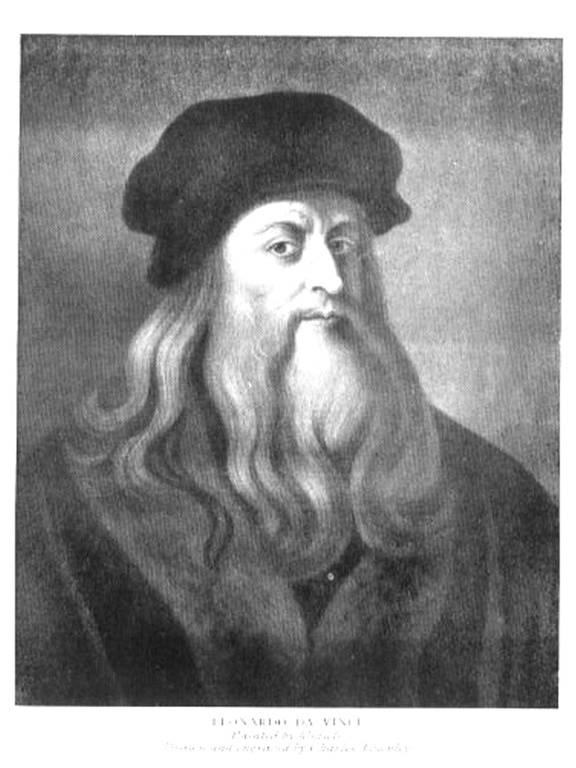 Leonardo da Vinci - dobová kresba.