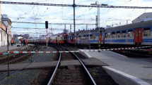 Na brněnském hlavním nádraží se srazily dva vlaky.
