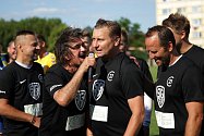 Fotbalová exhibice SIGI team vs. Hrušovany vrámci devadesátého výročí založení hrušovanského fotbalového klubu.