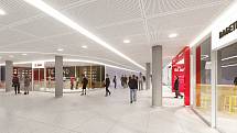 Možná budoucí podoba podchodu pod brněnským hlavním nádražím - hlavní prostor.