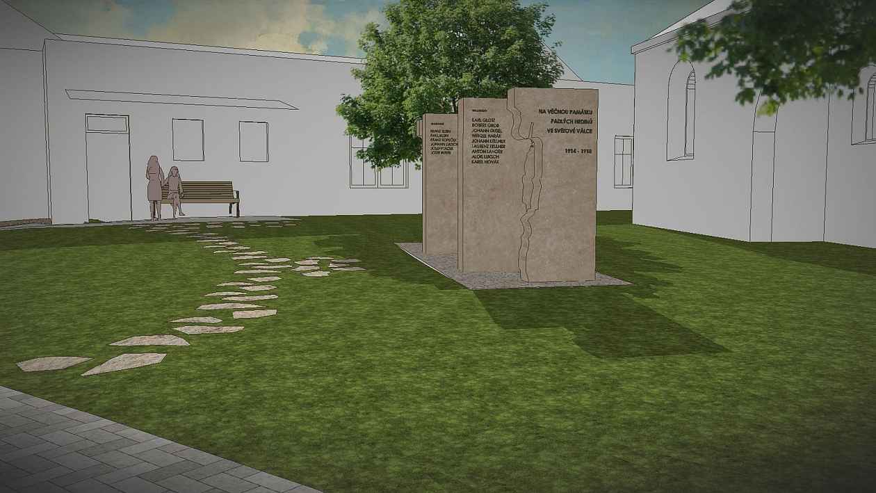 V podobě pěti kvádrů: v Branišovicích vytvoří pomník obětem 1. světové války