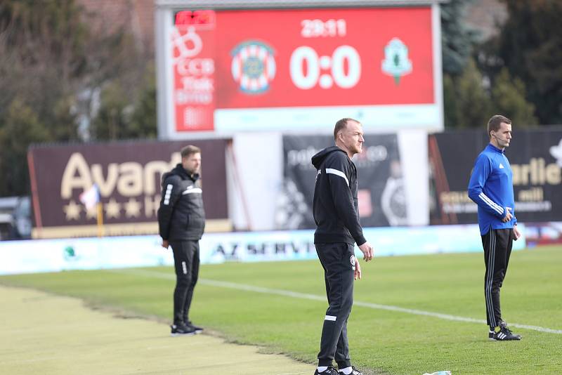 Fotbalisté Zbrojovky (v červeném) podlehli Jablonci 1:2.