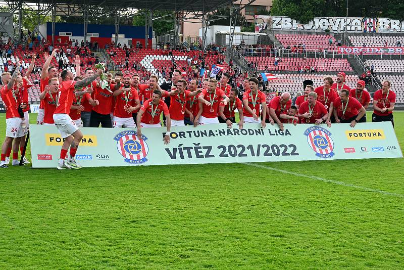 Fobal Zbrojovka Brno - Táborsko a oslavy postupu Zbrojovky do první ligy.