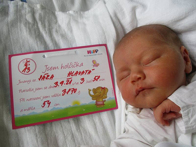 Sára Hlavatá, 3. 9. 2021, Břeclav, Nemocnice Břeclav, 3870 g, 54 cm