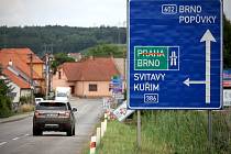 Silničáři před časem uzavřeli nájezd na D1 na Prahu u Ostrovačic na Brněnsku. 