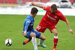 Zbrojovka Brno (v červeném) vs. Slovan Liberec.