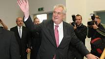 Prezident Miloš Zeman na podnikatelské fakultě VUT v Brně.