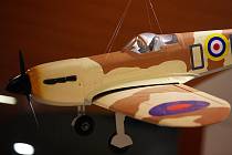 Výstava modelů vojenských letounů a lodí.