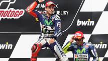 Královskou třídu MotoGP ovládl Španěl Jorge Lorenzo na Yamaze. Na Hondě dojel druhý další španělský závodník Marc Márquez. Třetí už s větším odstupem finišoval hvězdný Ital Valentino Rossi. Abraham skončil poslední.