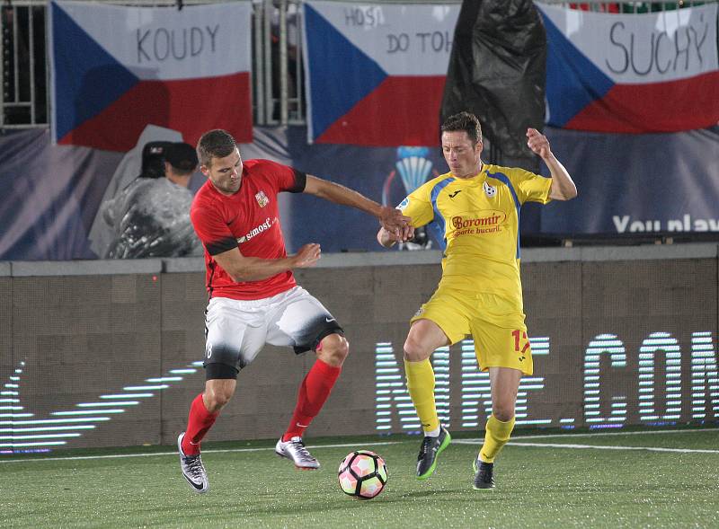 Euro v malém fotbale v Brně. Češi porazili Rumunsko 4:3.