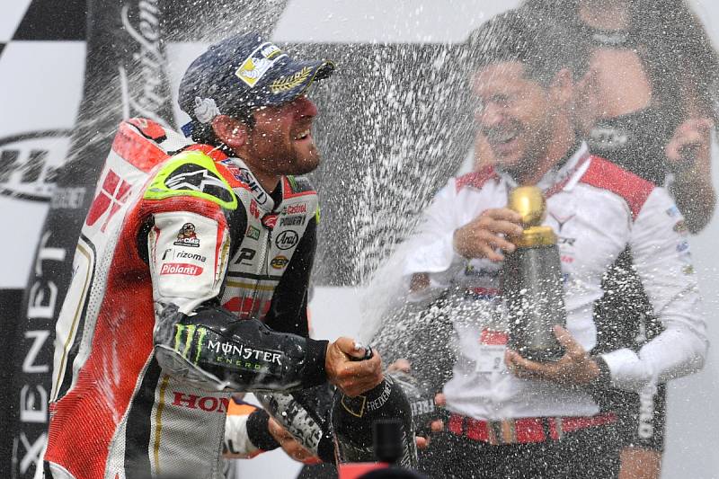 Deštivá Velká cena České republiky. Cal Crutchlow.