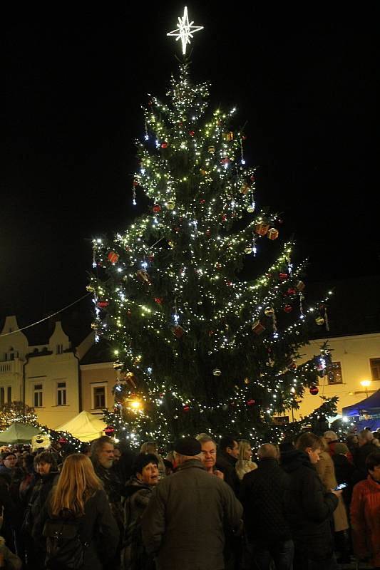Vánoční strom v Kyjově.
