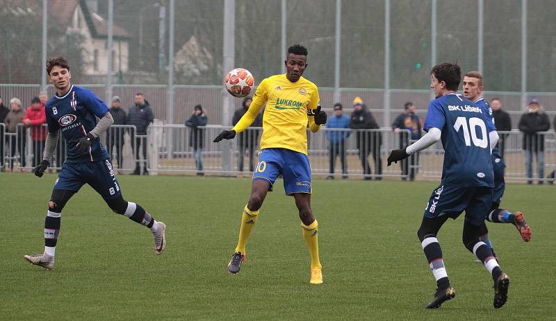 Fotbalisté Zlína (ve žlutých) a Líšně se naposledy střetli loni v lednu, kdy Brňané vyhráli 1:0.