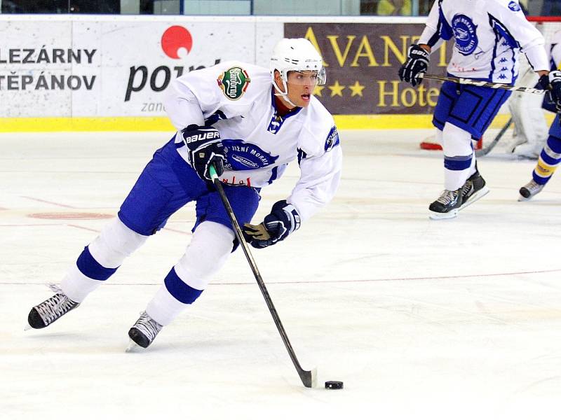 Hokejový zápas mezi klubem HC Kometa Brno a PSG Zlín.