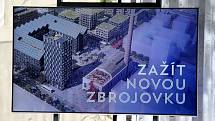 V areálu Nové Zbrojovky v brněnských Židenicích v pátek otevřeli náměstí. Areál projde velkou proměnou. Vzniknou tam nové byty i škola a školka.