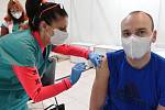 Brno 11.1.2021 - v záložní nemocnici na BVV začalo očkování proti covidu 19