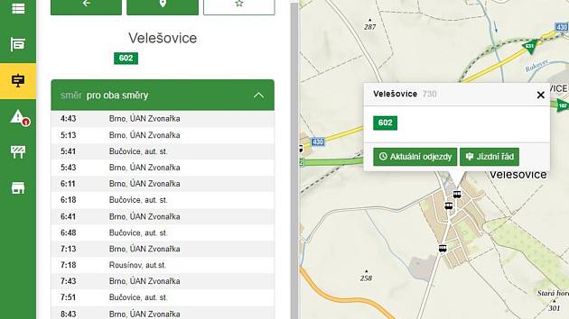 Od čtvrtka najdou cestující na jižní Moravě novou verzi webové mapy, kterou provozuje KORDIS.