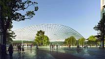Návrh podoby nového hlavního vlakového nádraží v Brně od ingenhoven architects GmbH, Architektonická kancelář Burian-Křivinka, architekti Koleček-Jura. V architektonické soutěži skončil na třetím místě.