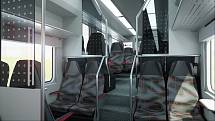 Jihomoravský kraj zveřejnil, jak budou vypadat vnitřní prostory nových vlaků.