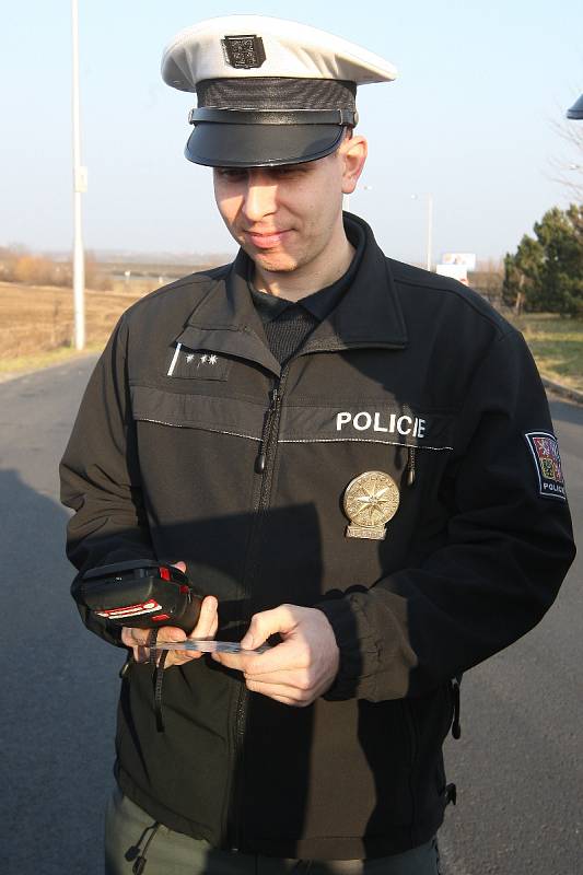 Policisté kontrolovali řidiče i v Rajhradu na Brněnsku.