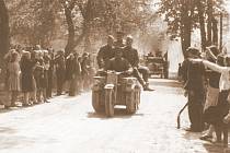 Příjezd Rudé armády do Blanska roku 1945. 