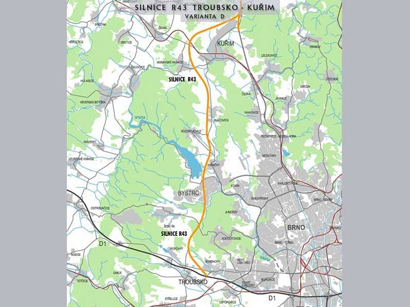 Prezentace - silnice R43 - průtah Bystrcí.