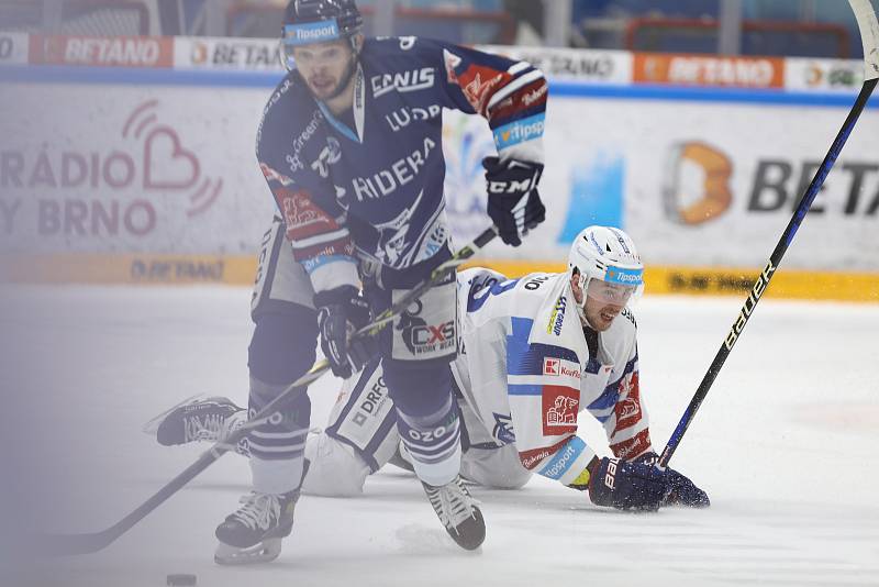 Šesté čtvrtfinále hokejové extraligy mezi Kometou Brno a Vítkovicemi.