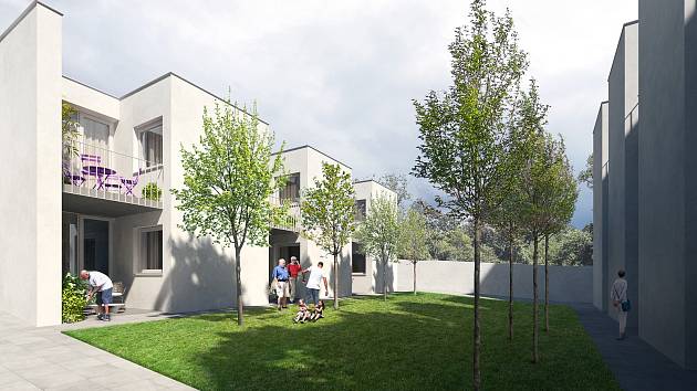 Bytový dům na adrese Bedřichovická 19 v brněnské Slatině nabídne 14 bytů s pečovatelskou službou pro důchodce. Hotový má být v říjnu 2022.