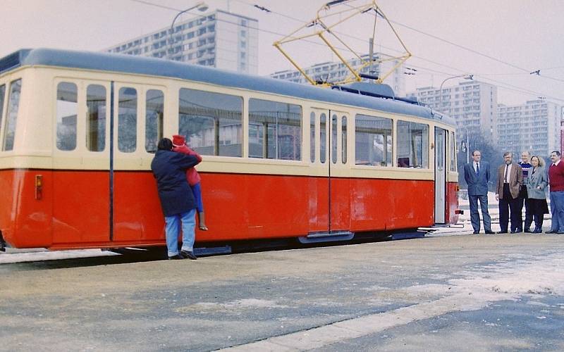 Fotografie tramvaje 4MT 4058 z minulosti.