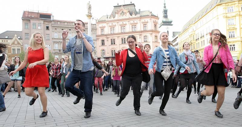 Stepařský flash mob v Brně. 