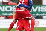 Fotbalisté Zbrojovky Brno v utkání s Hradcem Králové.