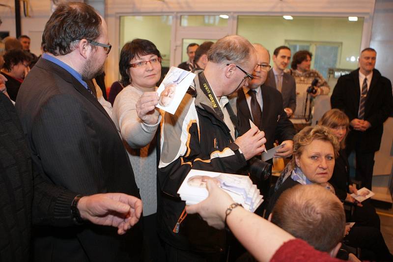 Prezident Zeman při návštěvě Blanska.