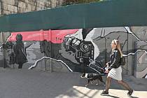 Grafitti v Brně - Akce Výročí staré Tišnovky, která připomene 60. výročí od průjezdu posledního vlaku po železniční trati, pro níž se vžil tento název.