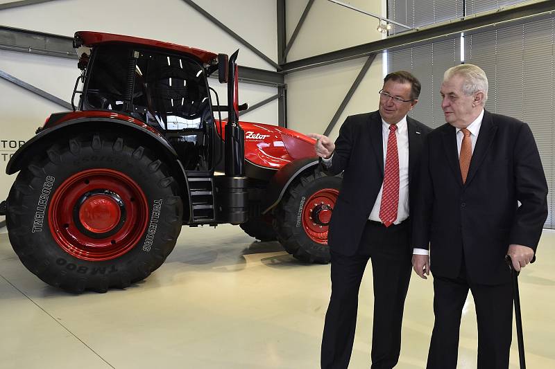 Prezident Miloš Zeman při návštěvě Zetoru.