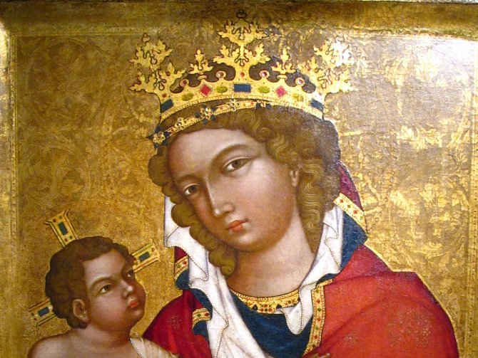 Středověký obraz Madona z Veveří.
