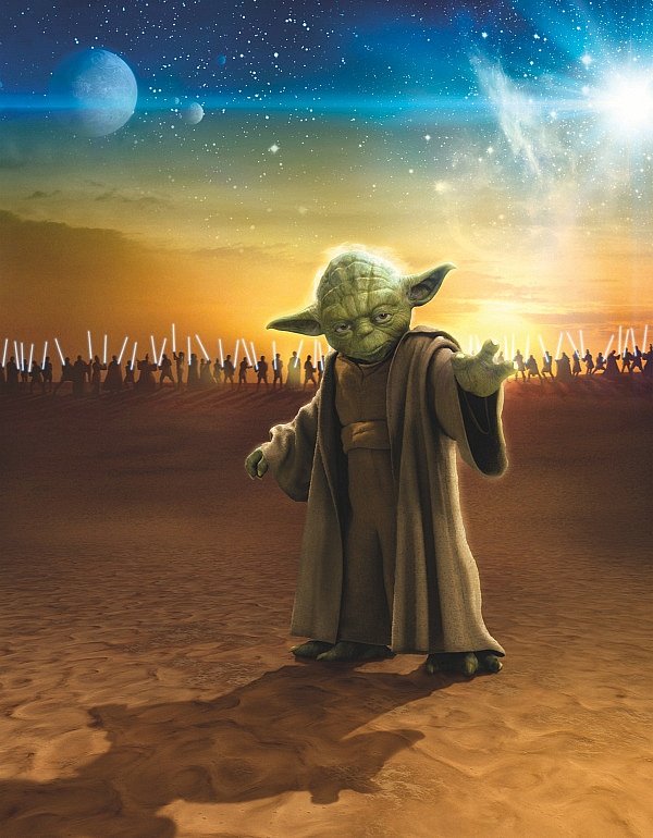Yoda z Hvězdných válek.