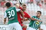 Fotbalisté brněnské Zbrojovky v utkání s Bohemians.