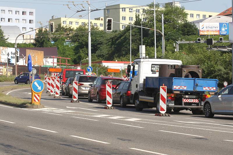 Dopravní situace v důsledku uzavření Husovických tunelů.