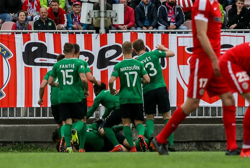 Úvodní utkání baráže o FORTUNA:LIGU Zbrojovka Brno - 1. FK Příbram 3:3