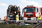 Nehoda dvou autobusů na dálnici D2 u Brna.