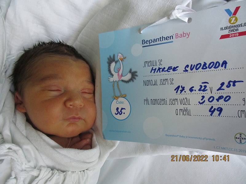 Marek Svoboda, 17. 6. 2022, Moravská Nová Ves, Nemocnice Břeclav, 49 cm, 3080 g