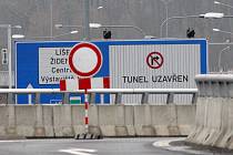 Uzavřený Pisárecký tunel v Brně, ilustrační foto