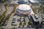 Nová multifunkční Arena Brno z pohledu od Anthroposu.