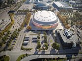 Nová multifunkční Arena Brno z pohledu od Anthroposu.